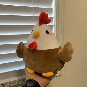 Brown and White Chicken Plush Toy